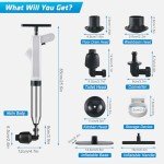 Biupky Air Toilet Plunger Set with Barometer