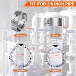 50-Pack 3/8 Inch Stainless Steel PEX Clamps