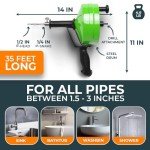 35FT Drain Snake with Drill Attachment