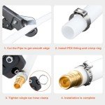 50-Pack 3/8 Inch Stainless Steel PEX Clamps