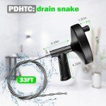 33-Foot Drain Snake for Clogs & Hair Removal