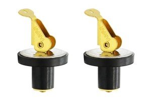 Vinland Marine Brass Drain Plug with Snap Handle