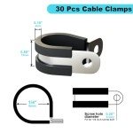 30PCS Stainless Steel Cable & Hose Clamps
