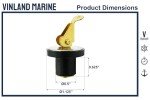 Vinland Marine Brass Drain Plug with Snap Handle