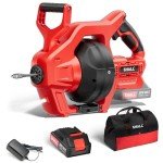 20V Cordless Drain Auger with 25FT Snake