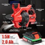 20V Cordless Drain Auger with 25FT Snake
