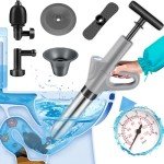 High-Pressure Toilet Plunger with Real-Time Barometer