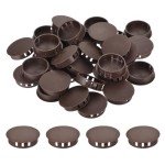 64PCS Brown Plastic Hole Plugs for Furniture