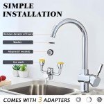 TIDYENDURE Yellow Faucet-Mounted Eye Wash Station