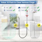 30-Inch Drain Snake & Flexible Cleaning Tools Set