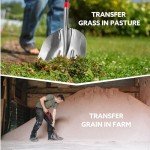 HANTOP Heavy Duty Aluminum Scoop Shovel, 45 Inches