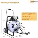 Jaxenor Electric Drain Cleaner 75FT with Cutters