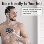 Silicone Body Scrubber for All Skin Types - Black