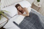 Sherpa Fleece Weighted Blanket for Adults - Grey