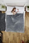 Sherpa Fleece Weighted Blanket for Adults - Grey