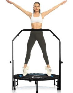 DARCHEN 200KG Indoor Mini Trampoline for Adults