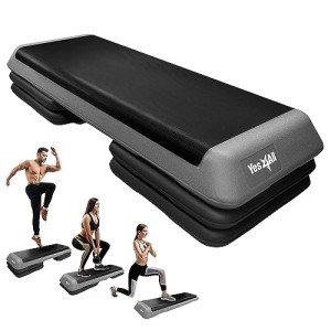 Yes4All Adjustable Aerobic Step Platform with Risers