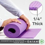 Gaiam Essentials Yoga Mat with Carrier Sling - Purple