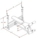 Deltech Fitness DF1000 Olympic Weight Bench with Leg Developer
