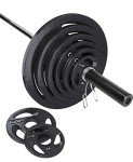 300 Lb Olympic Barbell and Plate Set