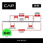 Cap Barbell THE BEAST 7' Olympic Barbell