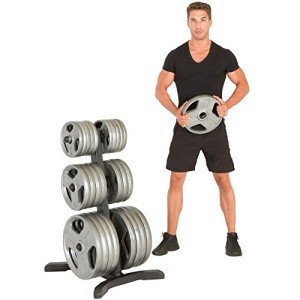 Heavy-Duty Olympic Weight Tree for Home Gym