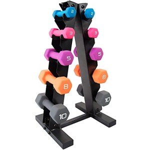 Neoprene Dumbbell Set with Rack for Home Gym