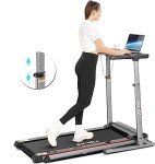 Folding Treadmill Desk with Adjustable Height