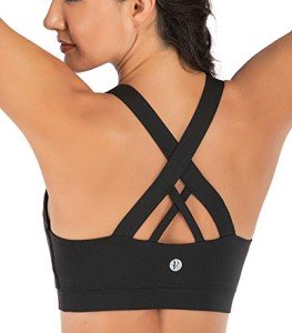 Criss-Cross Back Padded Sports Bra for Women