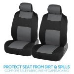 BDK Gray and Black PolyPro Seat Covers Set