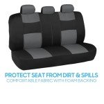 BDK Gray and Black PolyPro Seat Covers Set