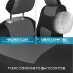 BDK Gray and Black PolyPro Seat Covers Set