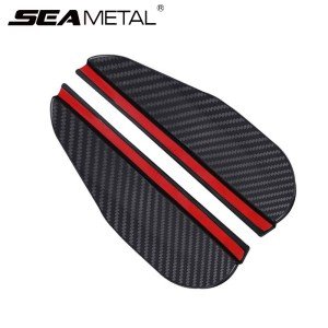 SEAMETAL 2PCS Car Rearview Mirror Rain Eyebrow Carbon Fiber Universal Car Rain Shield Reversing Mirror Rain Cover Car Accessorie