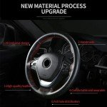 38cm 15inch Car Steering Wheel Braid Cover Artificial leather Needles And Thread Soft Non-slip Auto Interior Accessories Kits