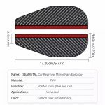 SEAMETAL 2PCS Car Rearview Mirror Rain Eyebrow Carbon Fiber Universal Car Rain Shield Reversing Mirror Rain Cover Car Accessorie