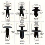 190pcs Auto Fastener Clips Mixed Car Clips 6 Size Retainer Rivet Door Panel Fender Liner Bumper Fender Trim Car Accessories