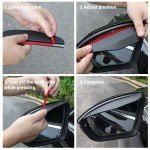 SEAMETAL 2PCS Car Rearview Mirror Rain Eyebrow Carbon Fiber Universal Car Rain Shield Reversing Mirror Rain Cover Car Accessorie
