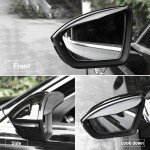 SEAMETAL 2PCS Car Rearview Mirror Rain Eyebrow Carbon Fiber Universal Car Rain Shield Reversing Mirror Rain Cover Car Accessorie
