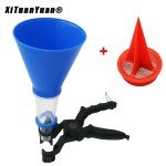Universal Engine Oil Filling Funnel Set Plastic Adjustable Gasoline Adapters Change Equipment Car Refueling Accessories Tool Kit