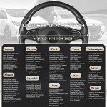 SEG Direct Car Steering Wheel Cover Universal Standard Size 14.5-15 inch, Black and White Microfiber Leather