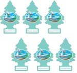 Little Trees Cardboard Hanging Car, Home & Office Air Freshener, Bayside Breeze (Pack of 6)