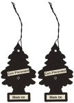 LITTLE TREES Car Air Freshener | Hanging Paper Tree for Home or Car | Black Ice | 2 Pack