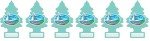 Little Trees Cardboard Hanging Car, Home & Office Air Freshener, Bayside Breeze (Pack of 6)