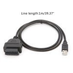16Pin OBD2 To USB Port Charger Adapter Cable Connector Diagnostic Tool Car accessories