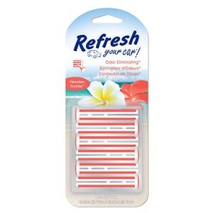 Refresh Your Car Car Air Freshener, Odor Eliminator, Set of 6 Auto Vent Sticks, Hawaiian Sunrise Scent, Refresh Your Car