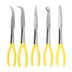 DIY Extra Long Nose Pliers Straight Bent Tip Mechanic Equipment Hand Removal Tools Spanner Clips Auto Care Kit Car Accessories