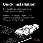 Gust Strap Car Cover Wind Protector - Protect Your Car Cover from Blowing Off in High Winds - Works with Most Cars, SUVs, Trucks, Vans, and More! Universal Fit. Complete Wind Kit.