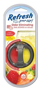 Refresh Your Car! E300865003 Dual Scent Diffuser, Fresh Strawberry/Cool Lemonade