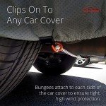Gust Strap Car Cover Wind Protector - Protect Your Car Cover from Blowing Off in High Winds - Works with Most Cars, SUVs, Trucks, Vans, and More! Universal Fit. Complete Wind Kit.