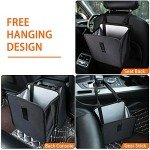 Car Trash Can, Foldable Hanging Car Garbage Can Large Capacity Waterproof Car Trash Bag, Leakproof Car Can, Car Storage Bag Organizer for Camping, Car Interior Accessories Black